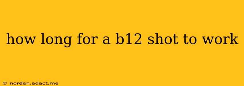 how long for a b12 shot to work