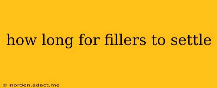how long for fillers to settle