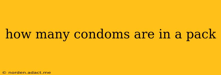 how many condoms are in a pack