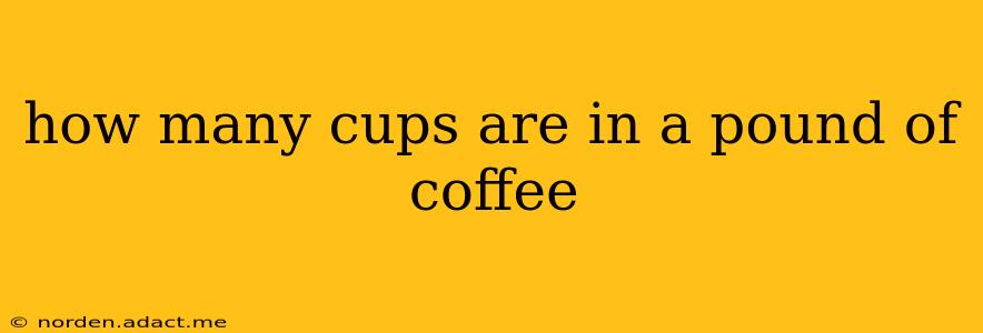 how many cups are in a pound of coffee