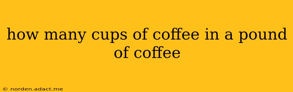 how many cups of coffee in a pound of coffee
