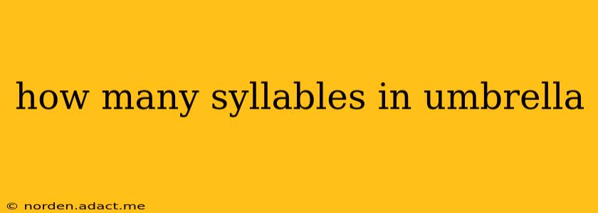 how many syllables in umbrella