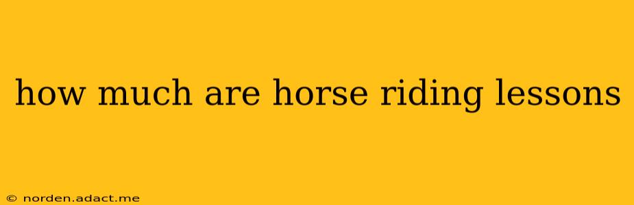 how much are horse riding lessons