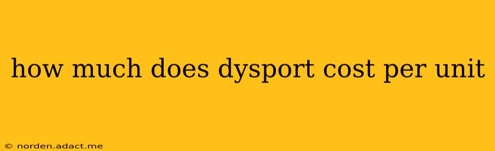 how much does dysport cost per unit