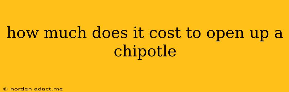 how much does it cost to open up a chipotle