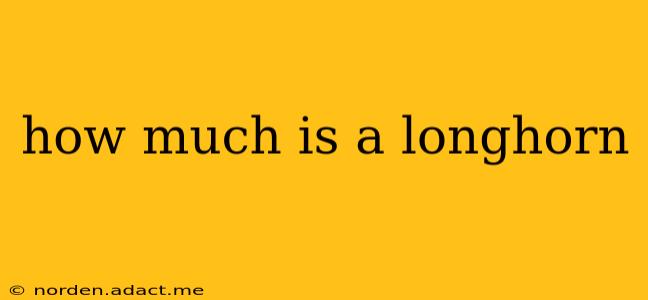 how much is a longhorn