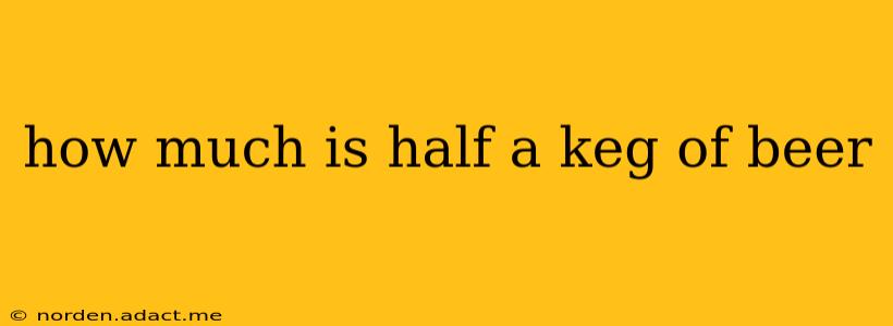 how much is half a keg of beer