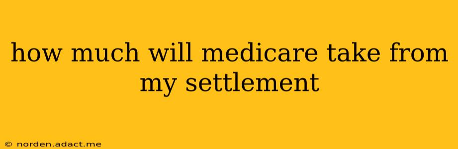 how much will medicare take from my settlement