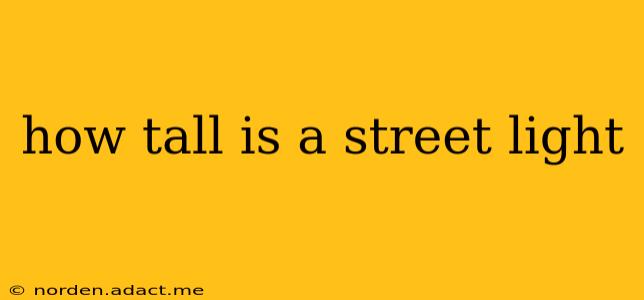 how tall is a street light