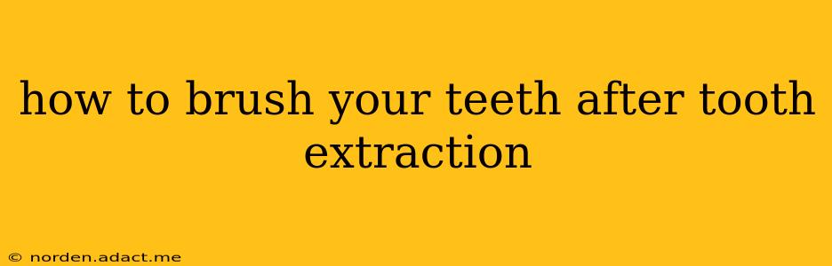 how to brush your teeth after tooth extraction