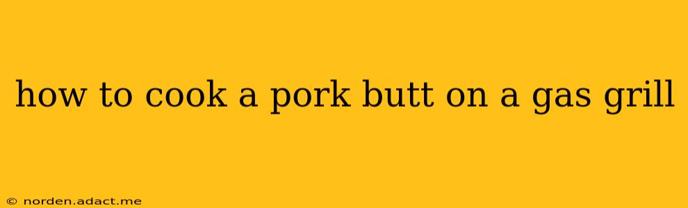 how to cook a pork butt on a gas grill