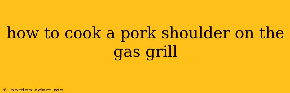 how to cook a pork shoulder on the gas grill