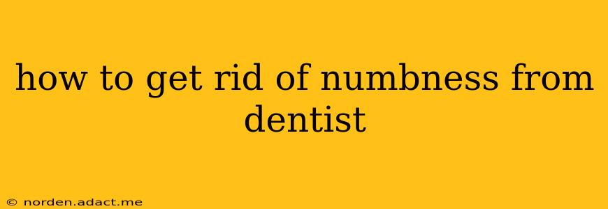 how to get rid of numbness from dentist
