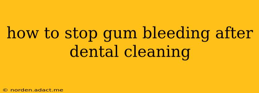 how to stop gum bleeding after dental cleaning