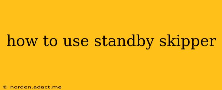 how to use standby skipper