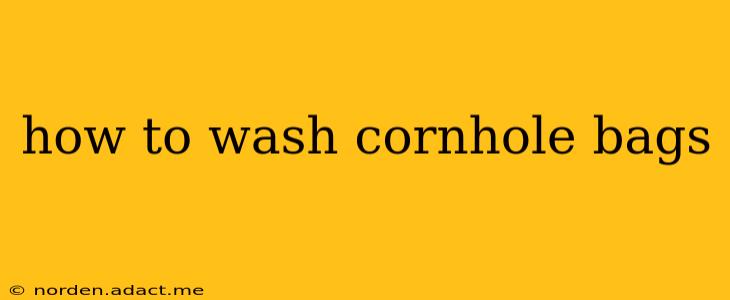 how to wash cornhole bags