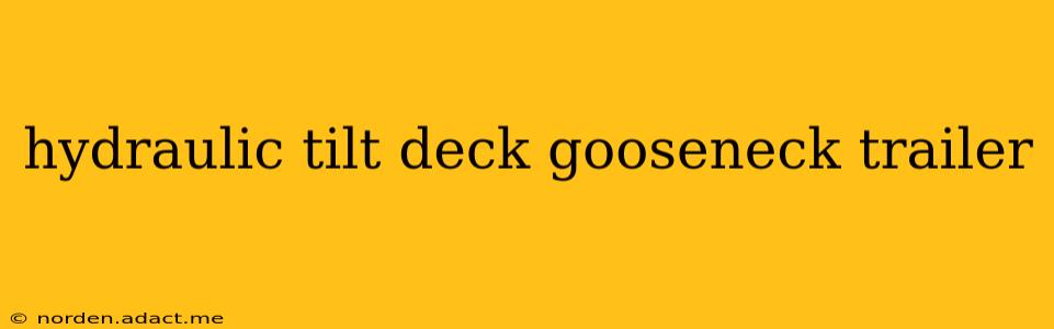 hydraulic tilt deck gooseneck trailer