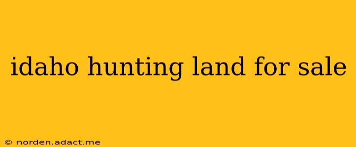 idaho hunting land for sale