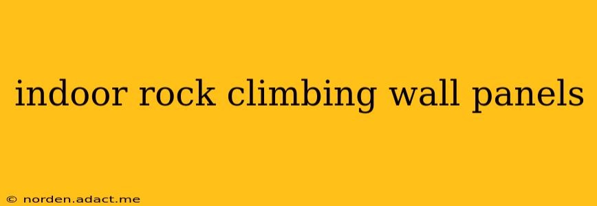 indoor rock climbing wall panels