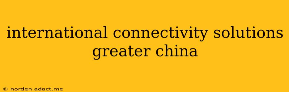 international connectivity solutions greater china