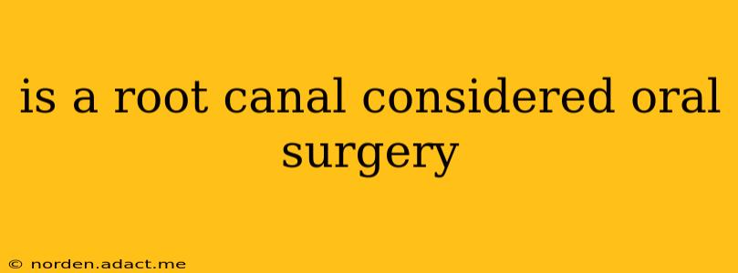 is a root canal considered oral surgery