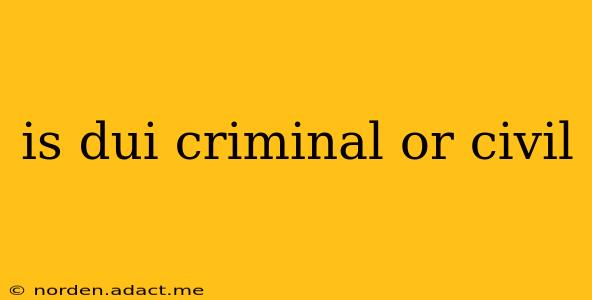 is dui criminal or civil