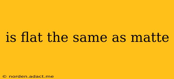 is flat the same as matte