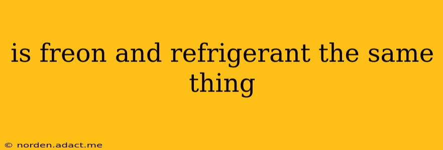 is freon and refrigerant the same thing