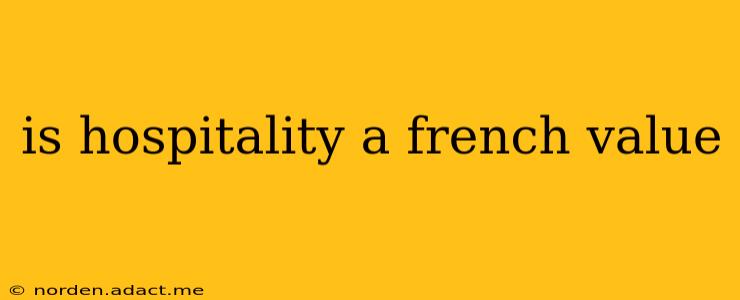 is hospitality a french value