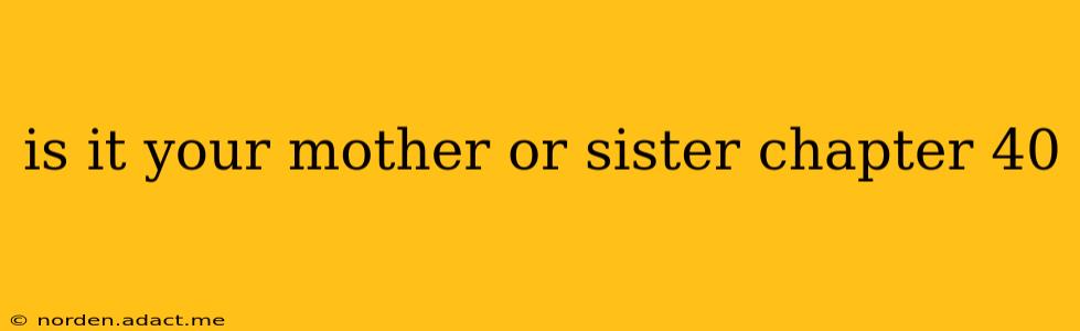 is it your mother or sister chapter 40 is it your mother or sister chapter 40