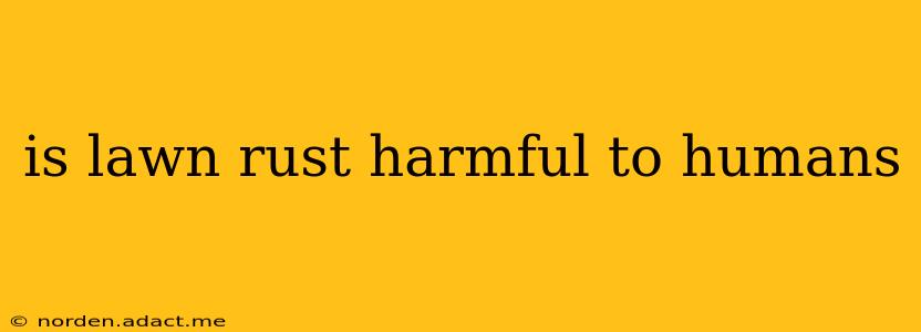 is lawn rust harmful to humans