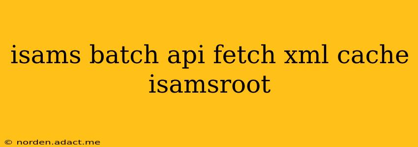 isams batch api fetch xml cache isamsroot