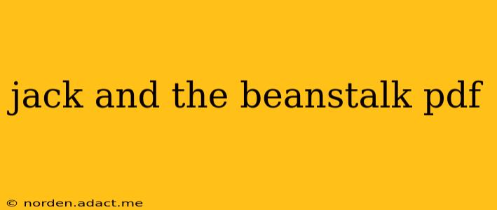 jack and the beanstalk pdf