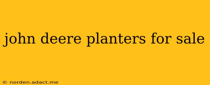 john deere planters for sale