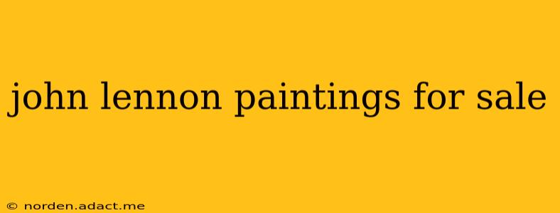 john lennon paintings for sale