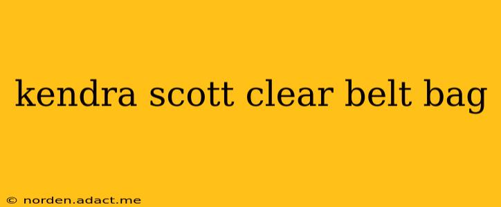 kendra scott clear belt bag