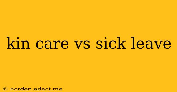 kin care vs sick leave