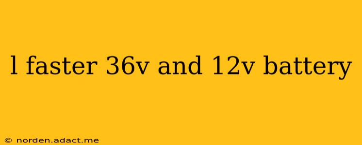 l faster 36v and 12v battery