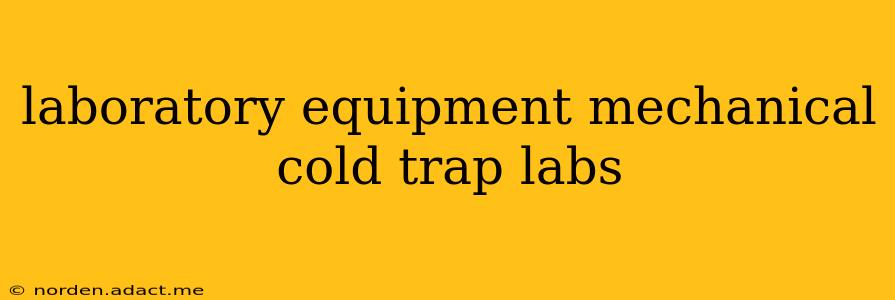 laboratory equipment mechanical cold trap labs