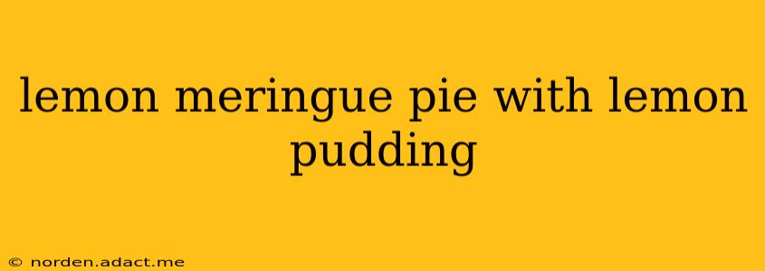 lemon meringue pie with lemon pudding