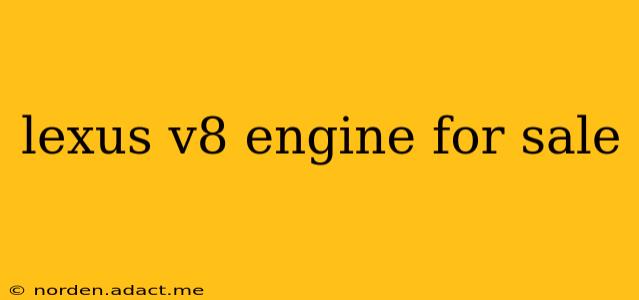lexus v8 engine for sale
