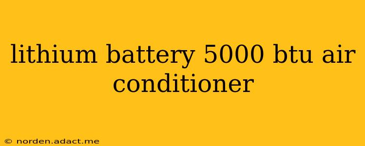 lithium battery 5000 btu air conditioner