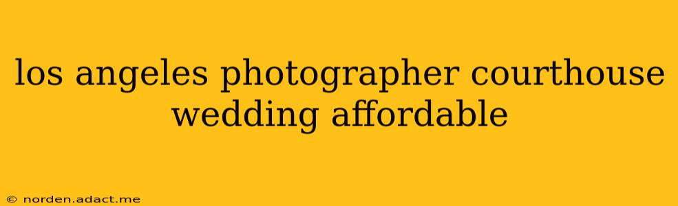 los angeles photographer courthouse wedding affordable
