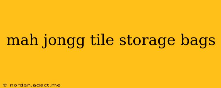 mah jongg tile storage bags