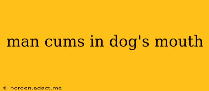 man cums in dog's mouth man cums in dog's mouth