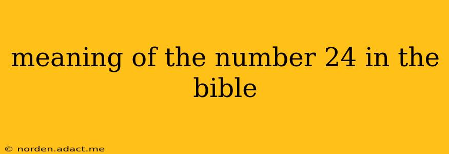 meaning of the number 24 in the bible