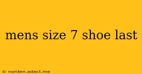 mens size 7 shoe last