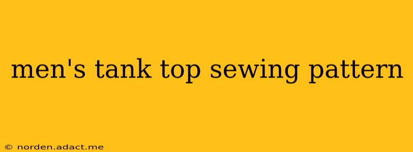 men's tank top sewing pattern