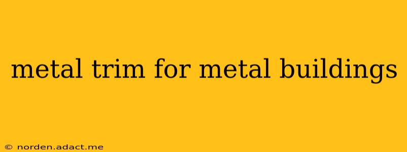 metal trim for metal buildings