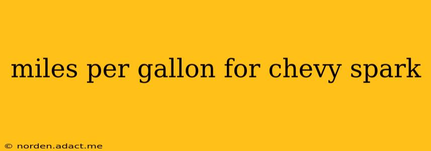 miles per gallon for chevy spark